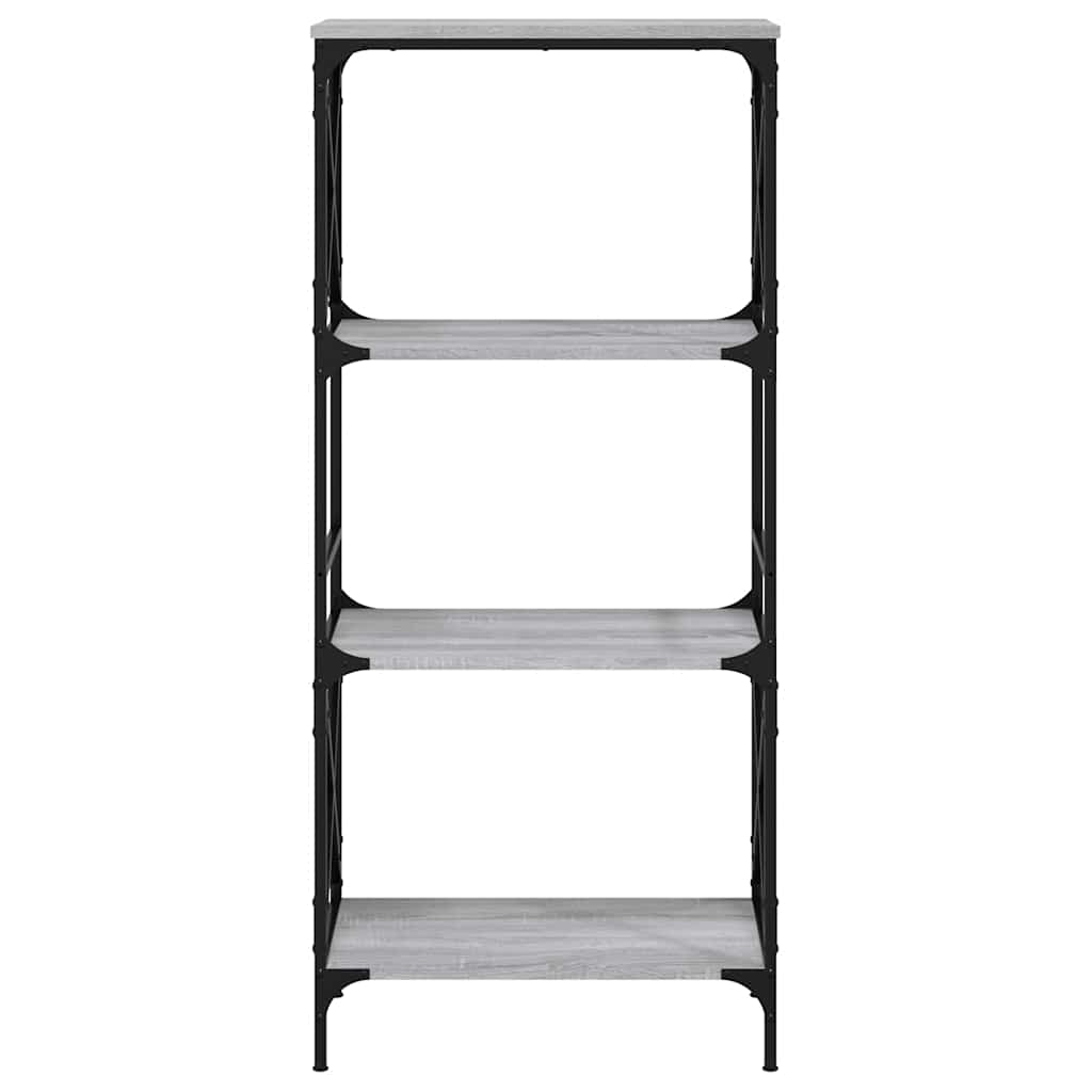 Bookcase 4-Tier Grey Sonoma 59x35x132 cm Engineered Wood