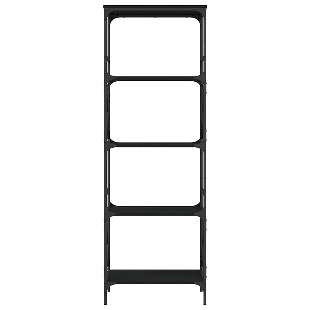 Bookcase 5-Tier Black 59x35x171 cm Engineered Wood