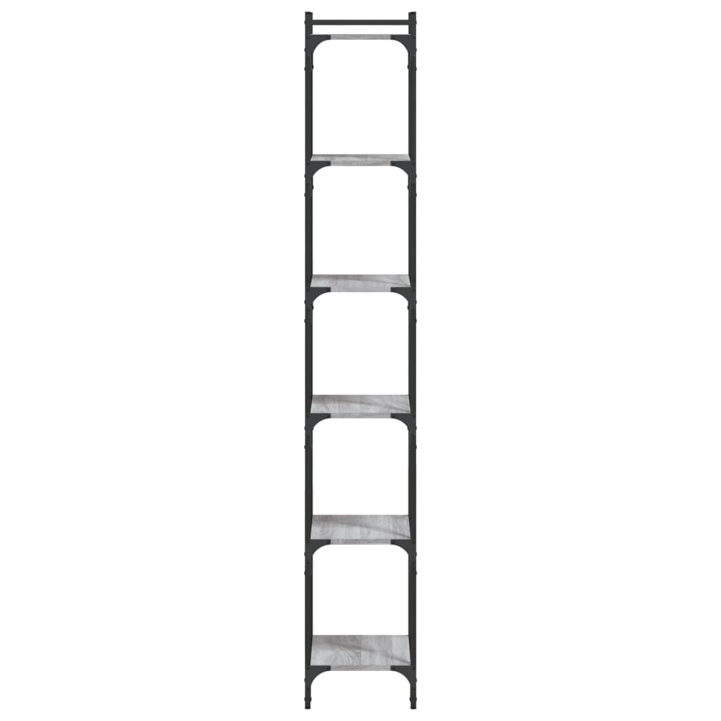 Bookcase 6-Tier Grey Sonoma 40x30x188 cm Engineered Wood