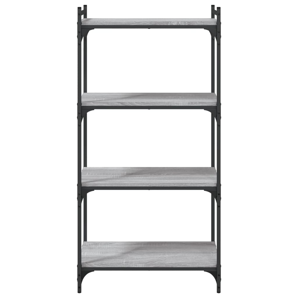 Bookcase 4-Tier Grey Sonoma 60x30x120 cm Engineered Wood