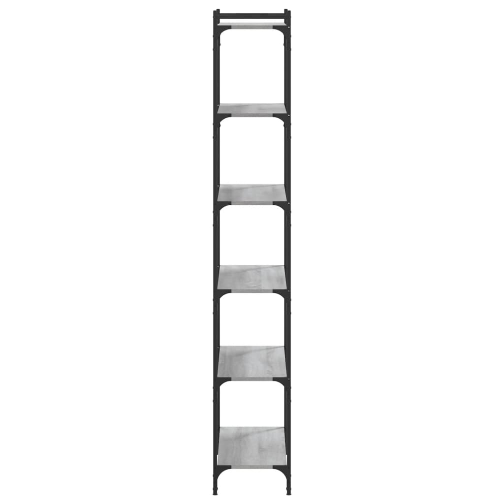 Bookcase 6-Tier Grey Sonoma 80x30x188 cm Engineered Wood