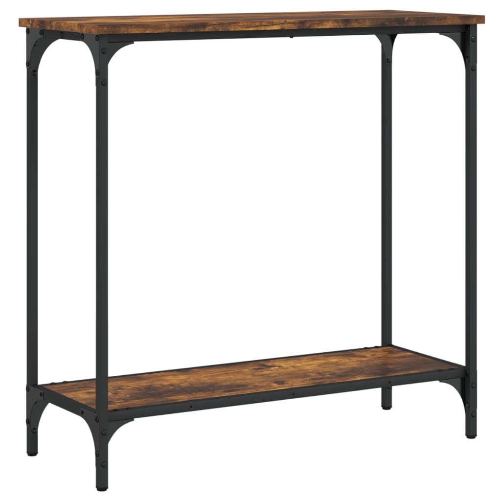 Console Table Smoked Oak 75x30.5x75 cm Engineered Wood