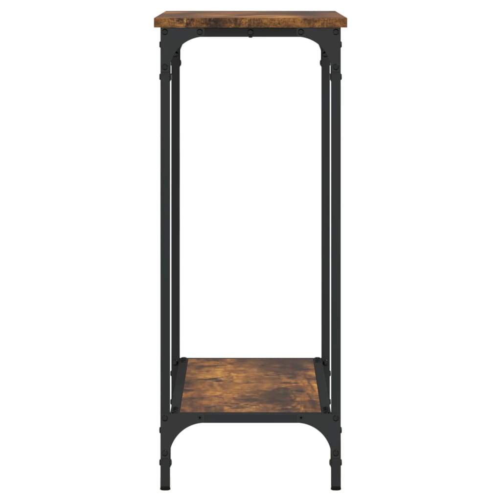 Console Table Smoked Oak 75x30.5x75 cm Engineered Wood