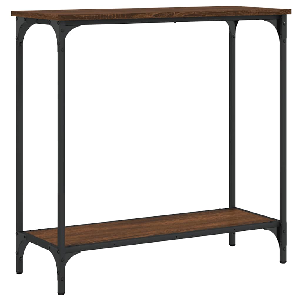 Console Table Brown Oak 75x30.5x75 cm Engineered Wood