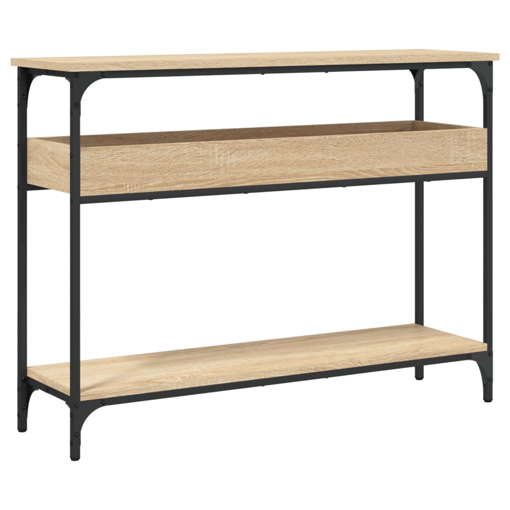 Console Table with Shelf Sonoma Oak 100x29x75cm Engineered Wood