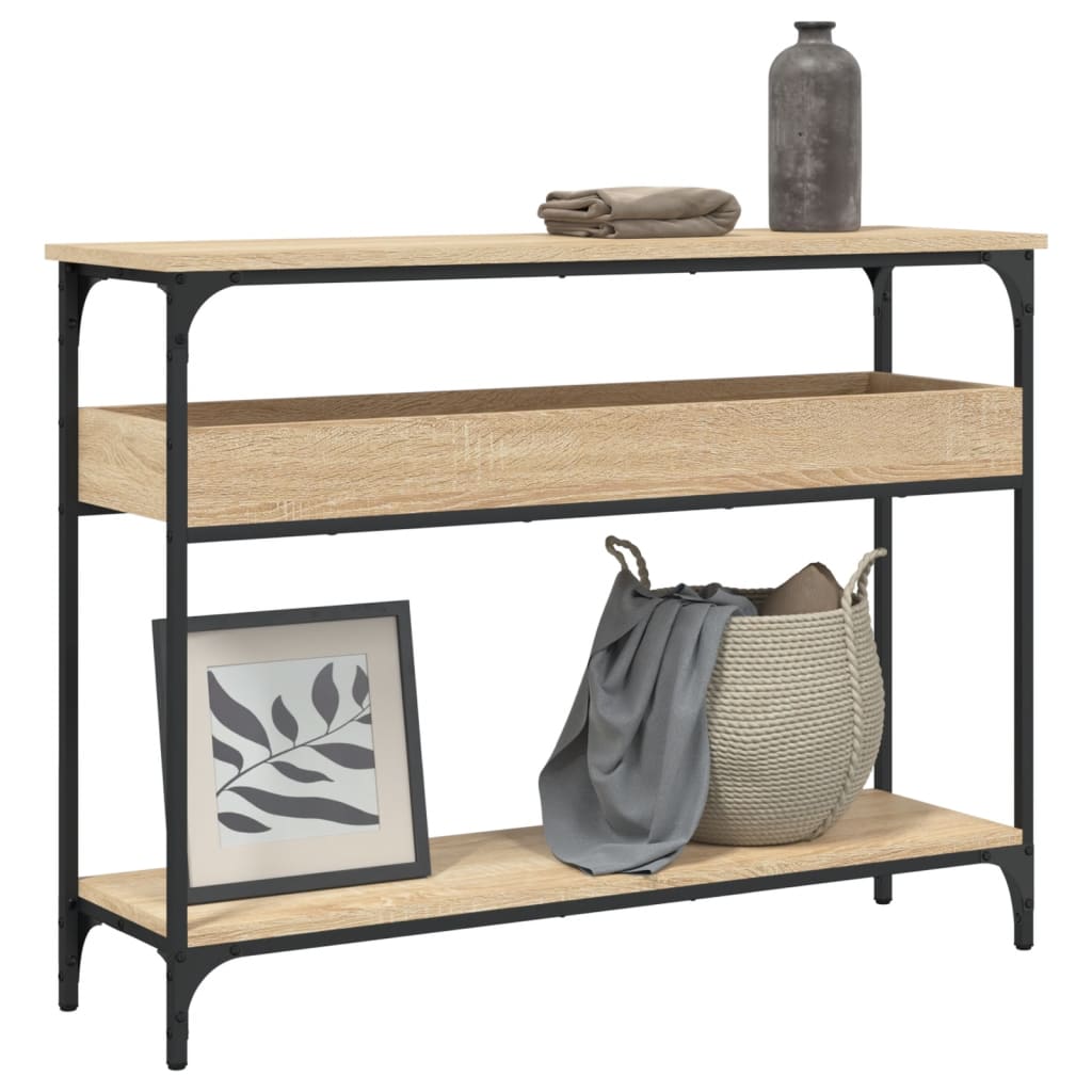 Console Table with Shelf Sonoma Oak 100x29x75cm Engineered Wood