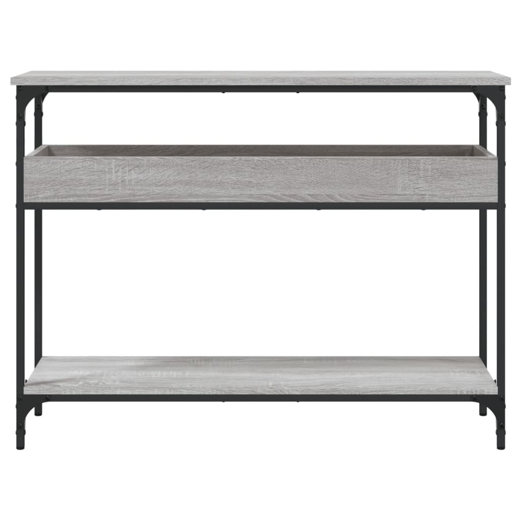 Console Table with Shelf Grey Sonoma 100x29x75cm Engineered Wood