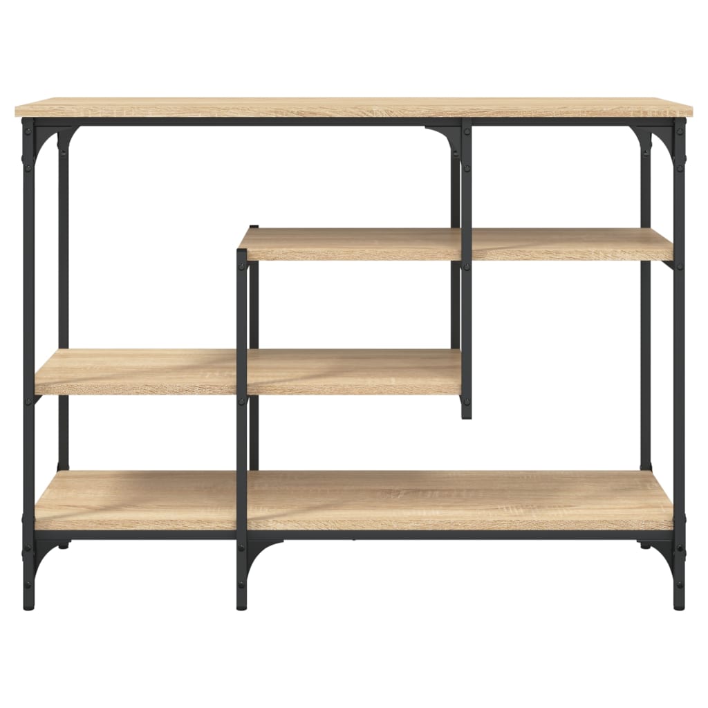 Console Table with Shelves Sonoma Oak 100x35x75 cm