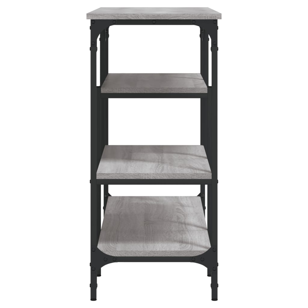 Console Table with Shelves Grey Sonoma 100x35x75 cm