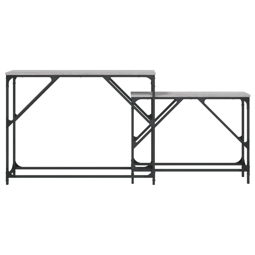Nesting Console Tables 2 pcs Grey Sonoma Engineered Wood