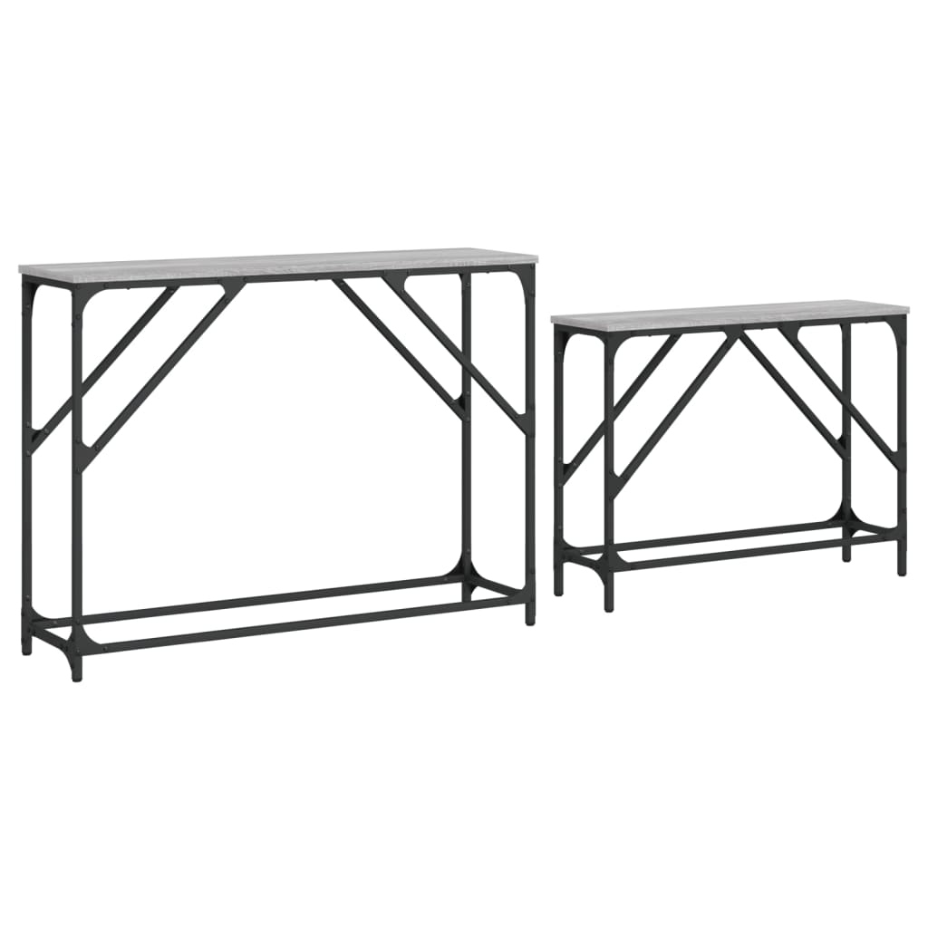 Nesting Console Tables 2 pcs Grey Sonoma Engineered Wood
