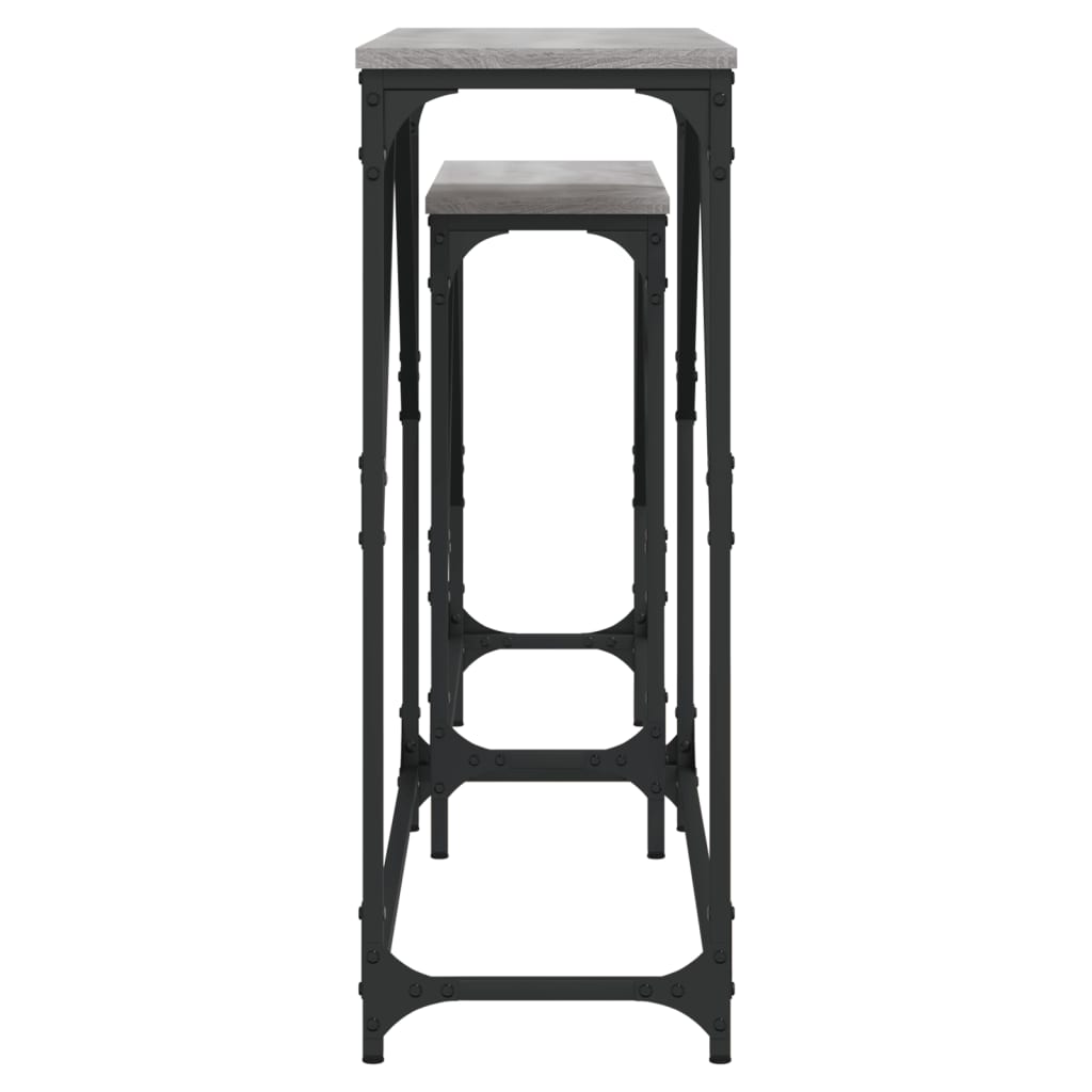 Nesting Console Tables 2 pcs Grey Sonoma Engineered Wood