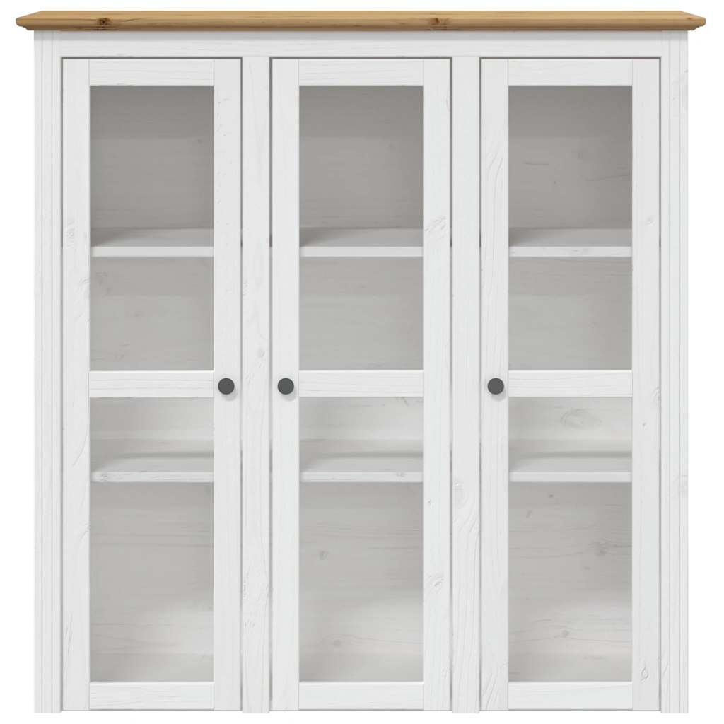 Highborad "BODO" White and Brown 115.5x43x200.5cm Solid Wood Pine