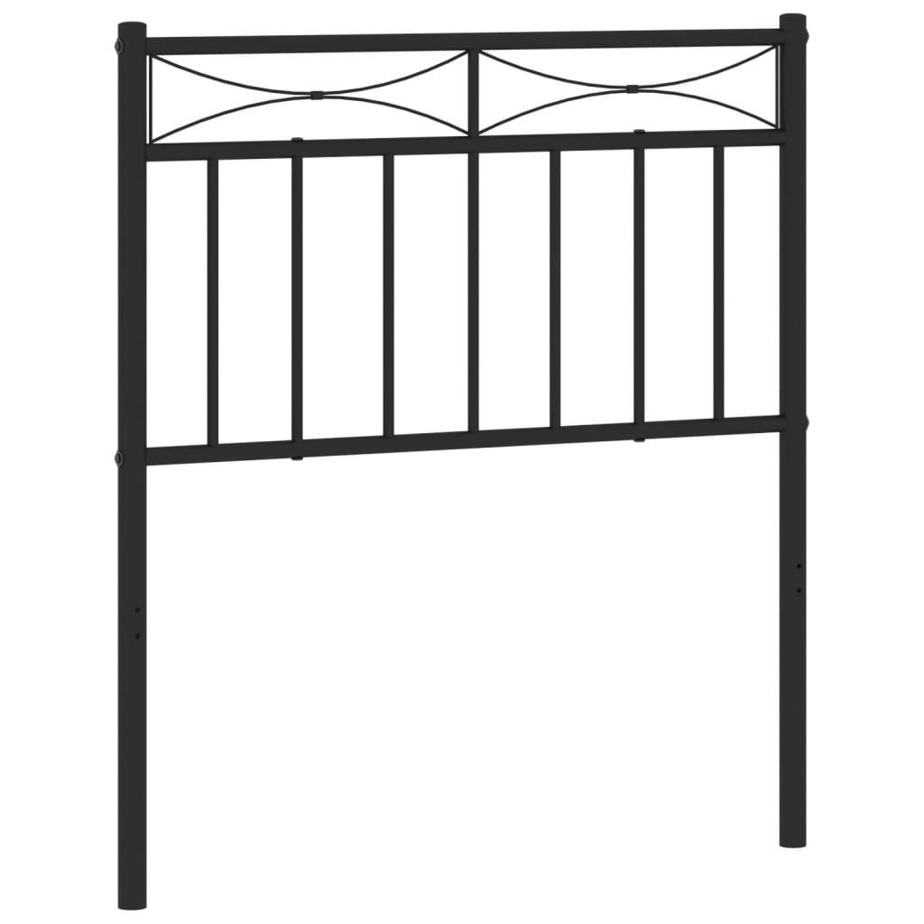 Metal Headboard Black 75 cm