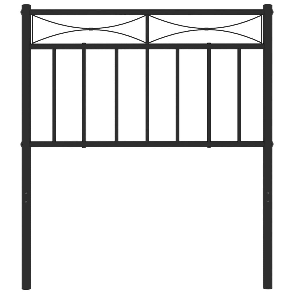 Metal Headboard Black 75 cm