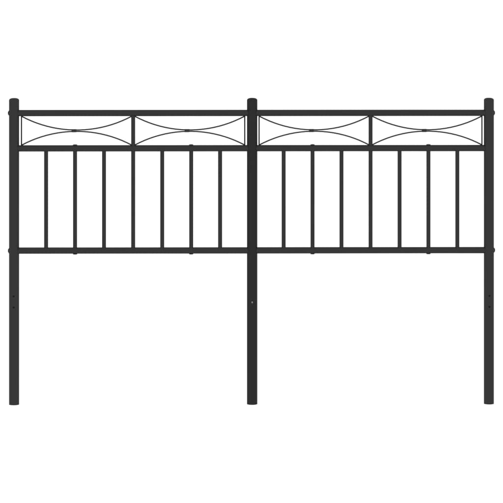 Metal Headboard Black 140 cm