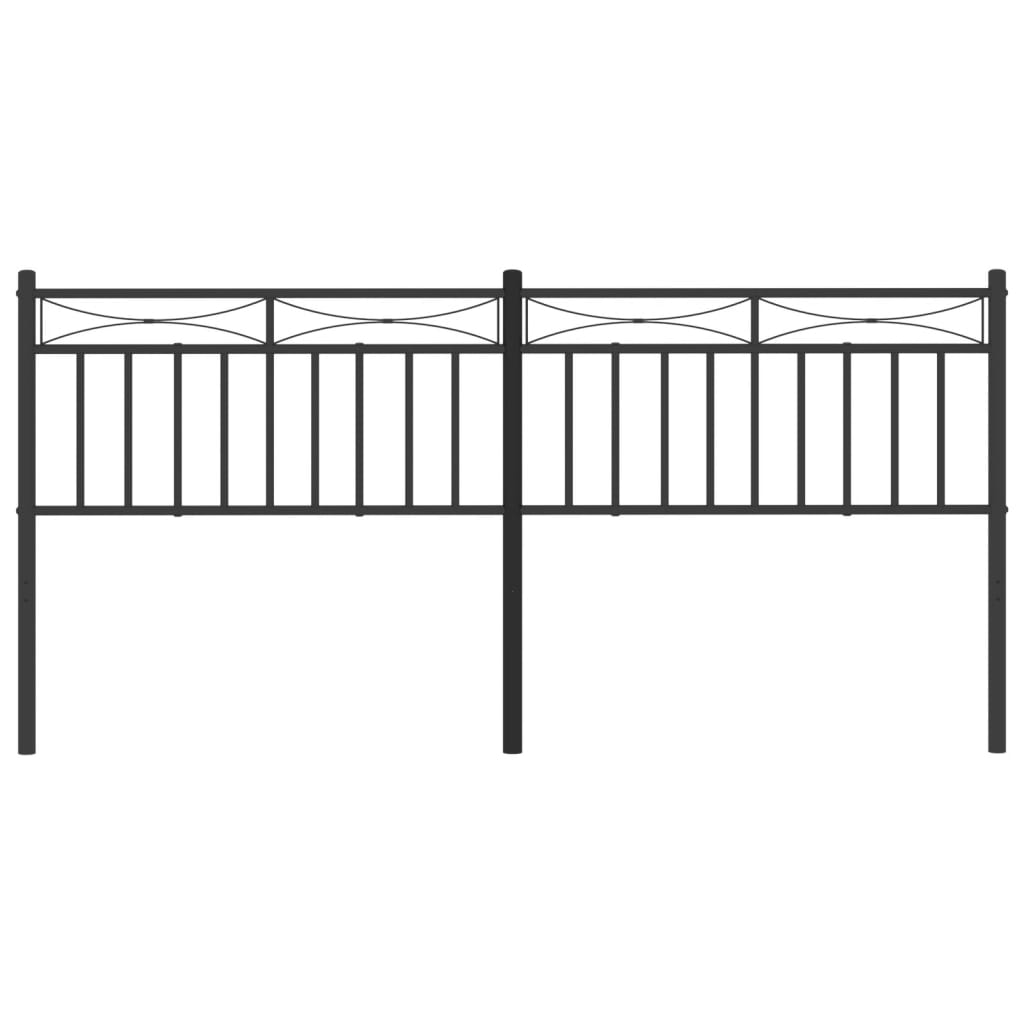 Metal Headboard Black 193 cm
