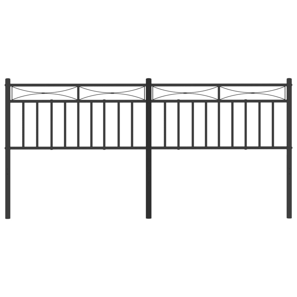 Metal Headboard Black 200 cm