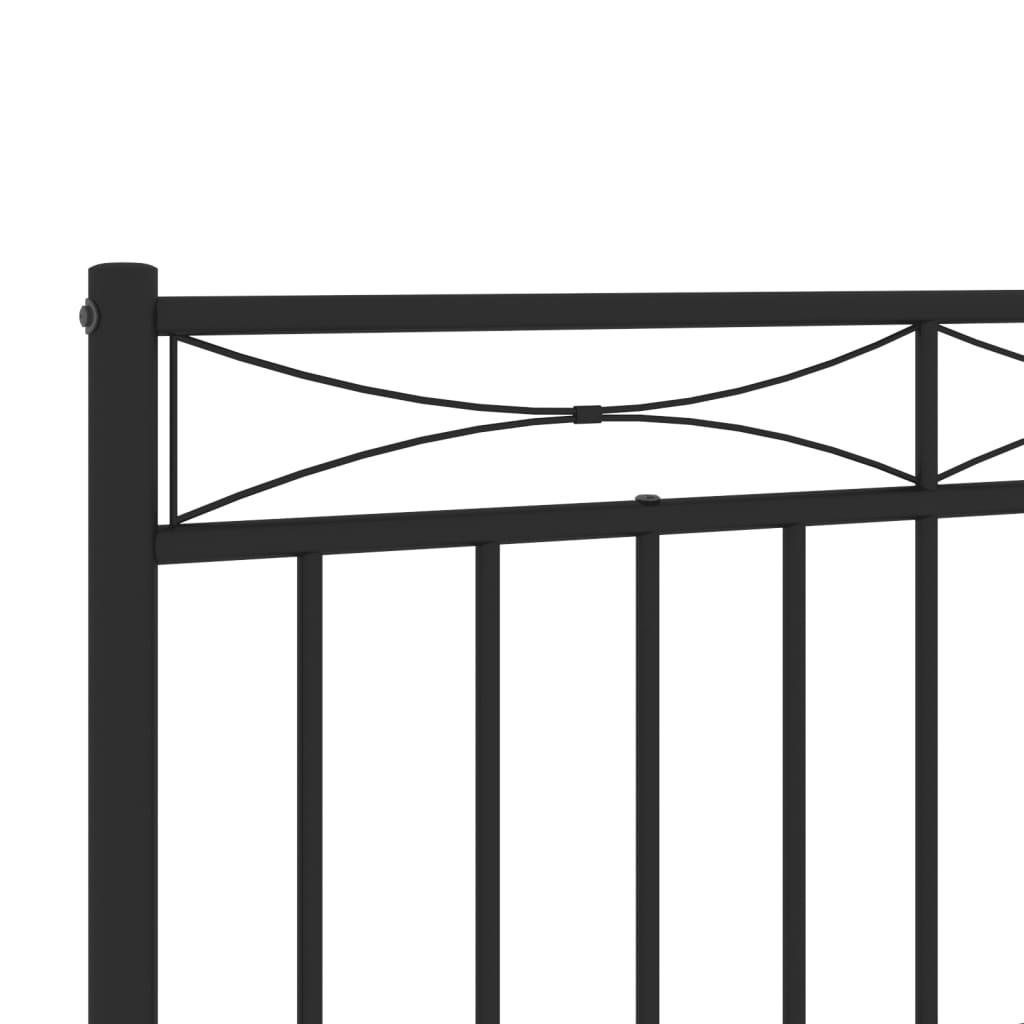 Metal Headboard Black 200 cm