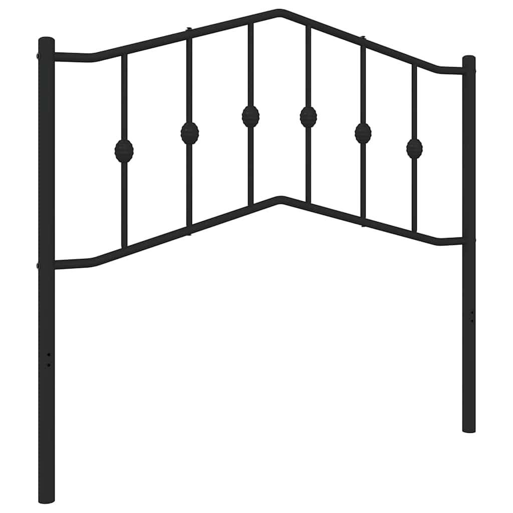 Metal Headboard Black 100 cm