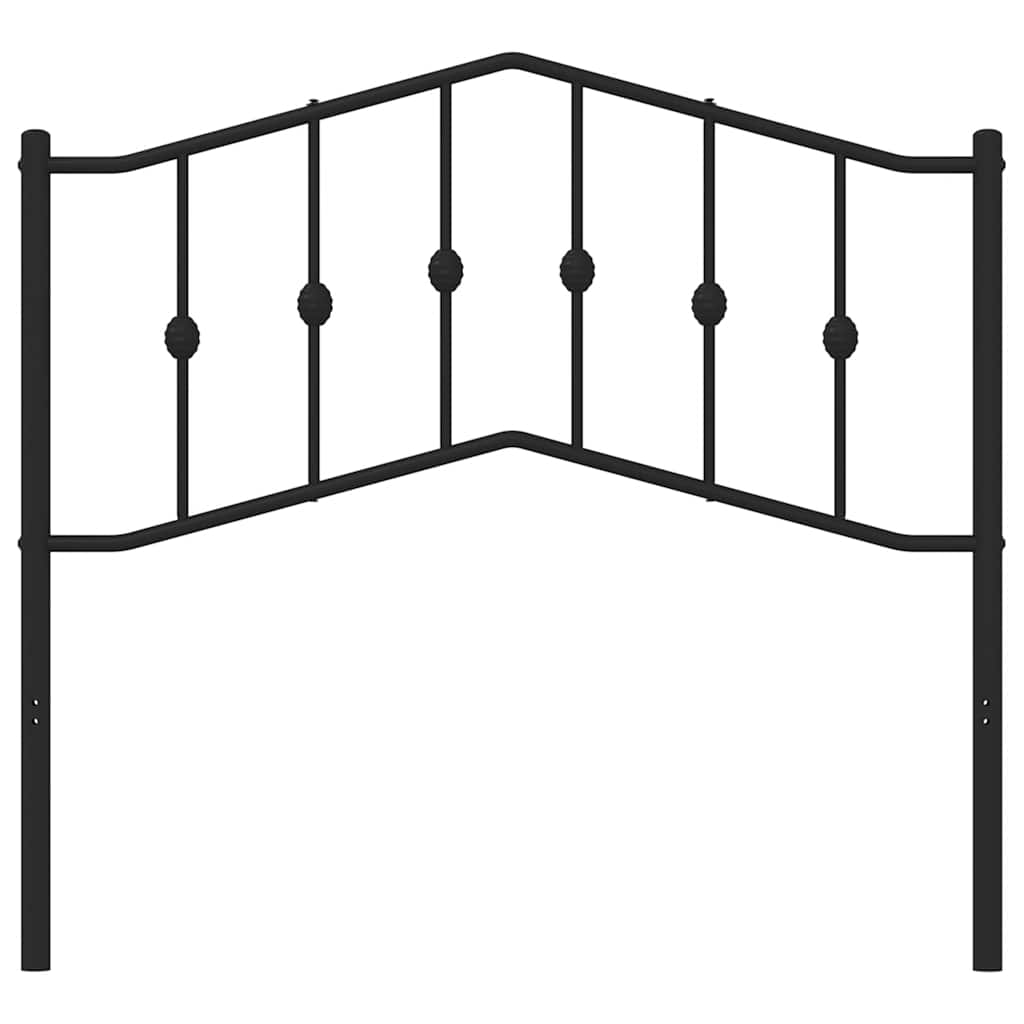 Metal Headboard Black 100 cm