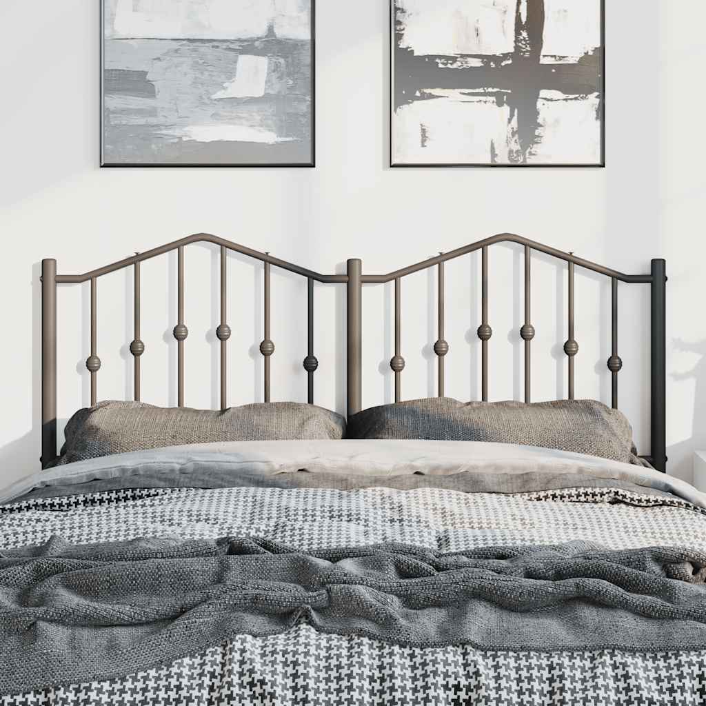 Metal Headboard Black 135 cm