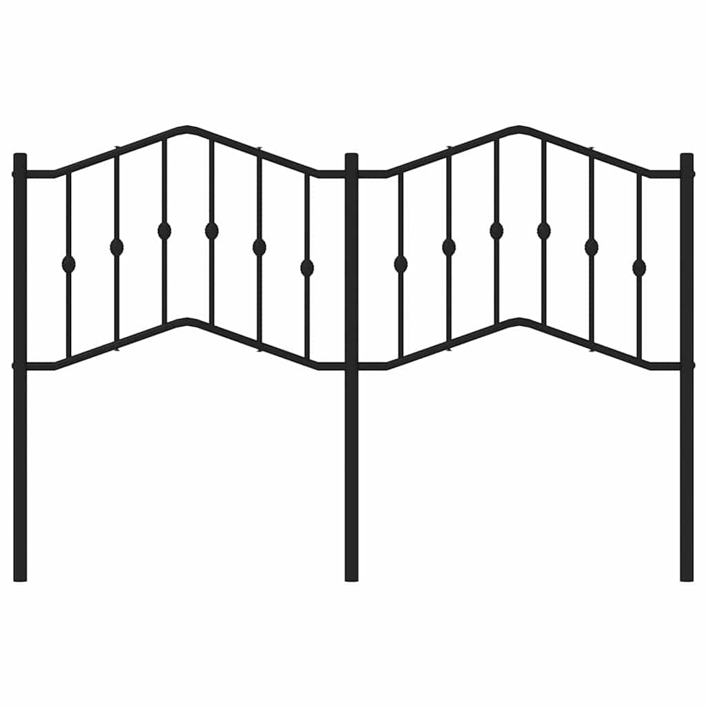 Metal Headboard Black 150 cm
