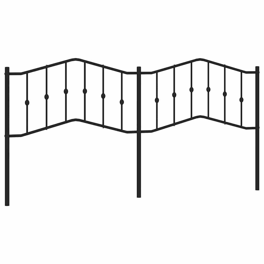 Metal Headboard Black 193 cm