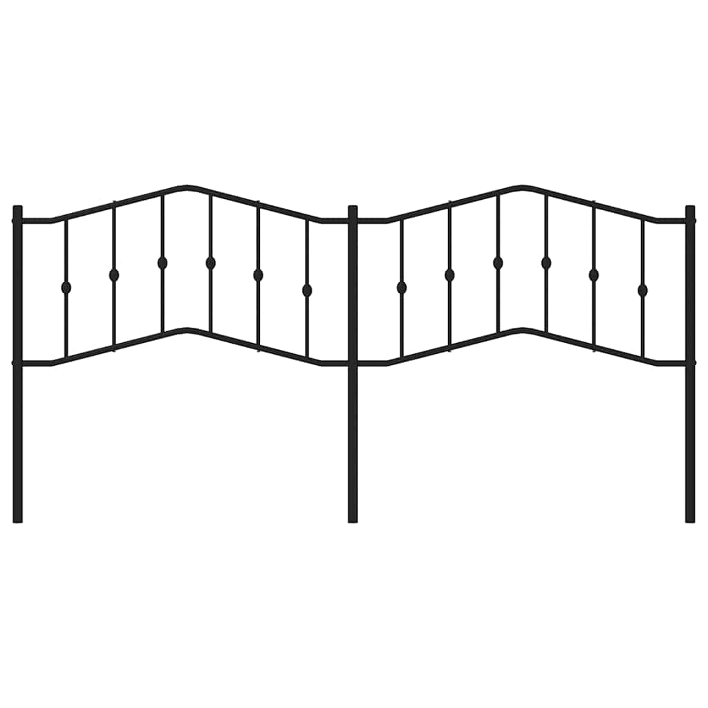 Metal Headboard Black 193 cm