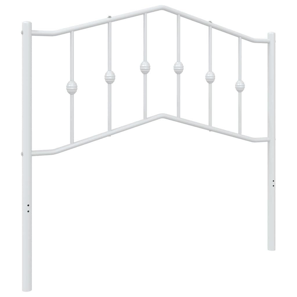 Metal Headboard White 100 cm