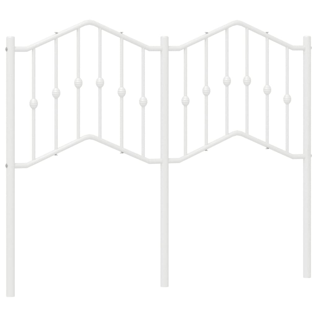 Metal Headboard White 120 cm