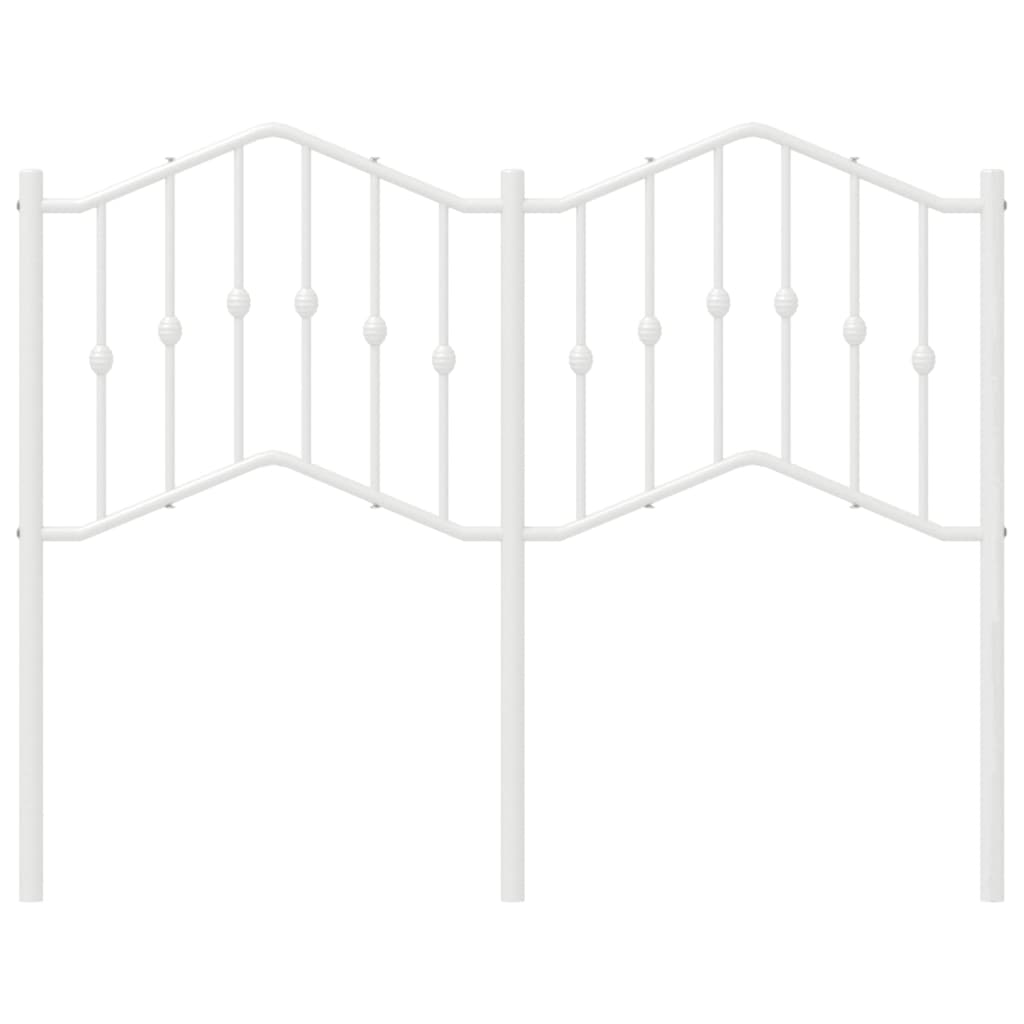 Metal Headboard White 120 cm
