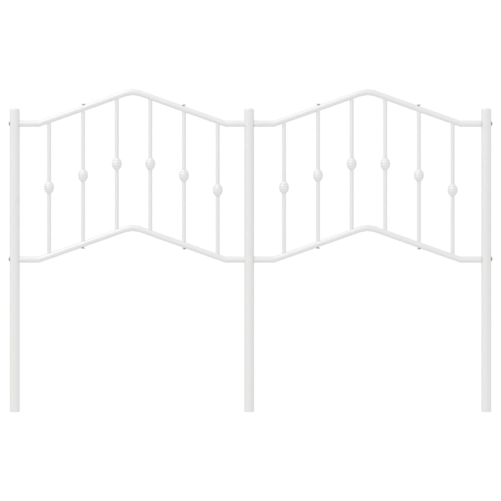 Metal Headboard White 135 cm