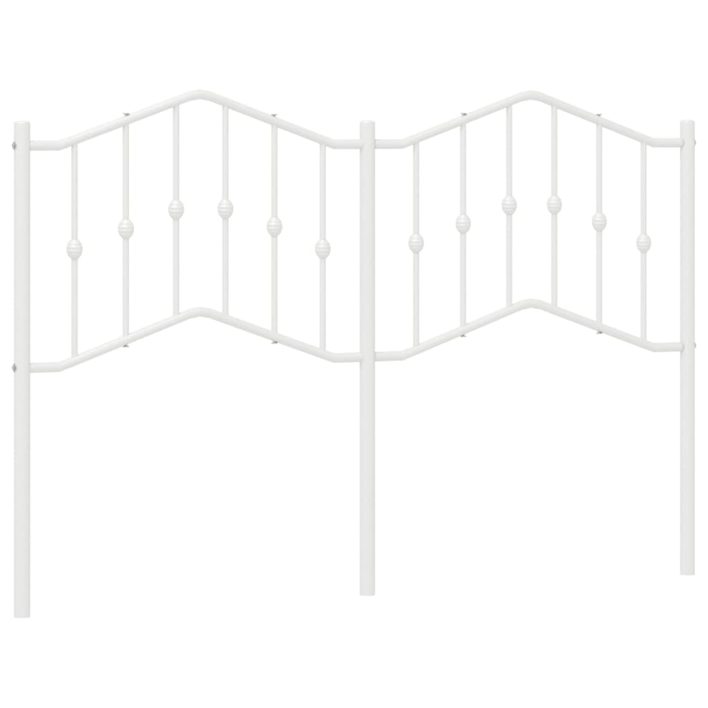 Metal Headboard White 140 cm