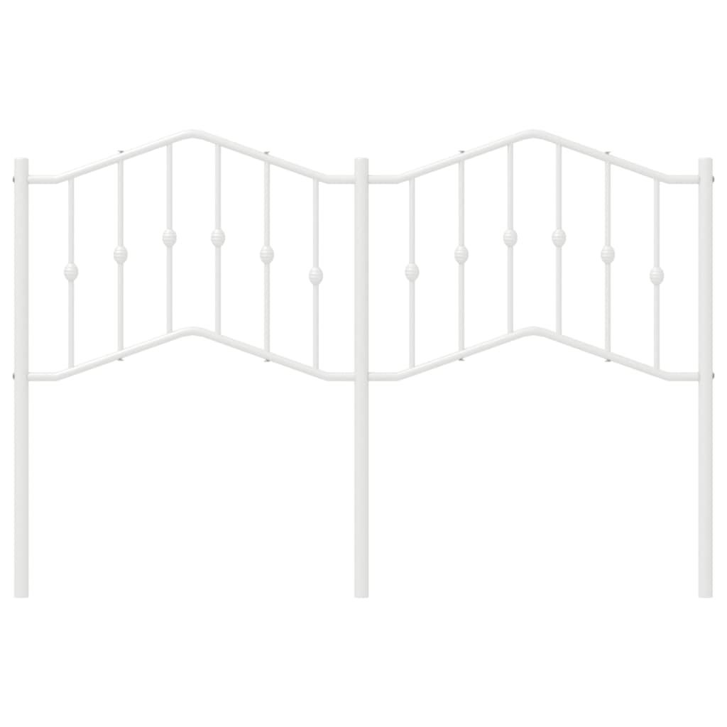Metal Headboard White 140 cm