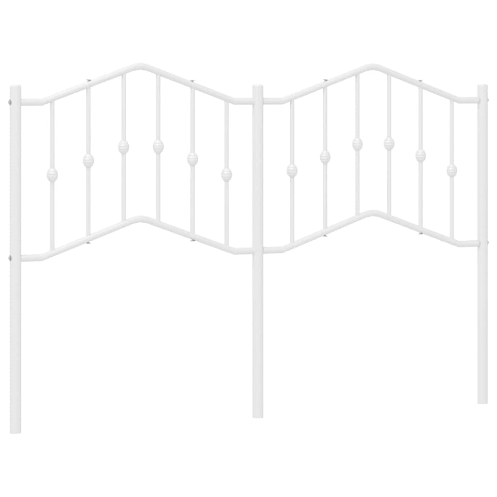 Metal Headboard White 150 cm