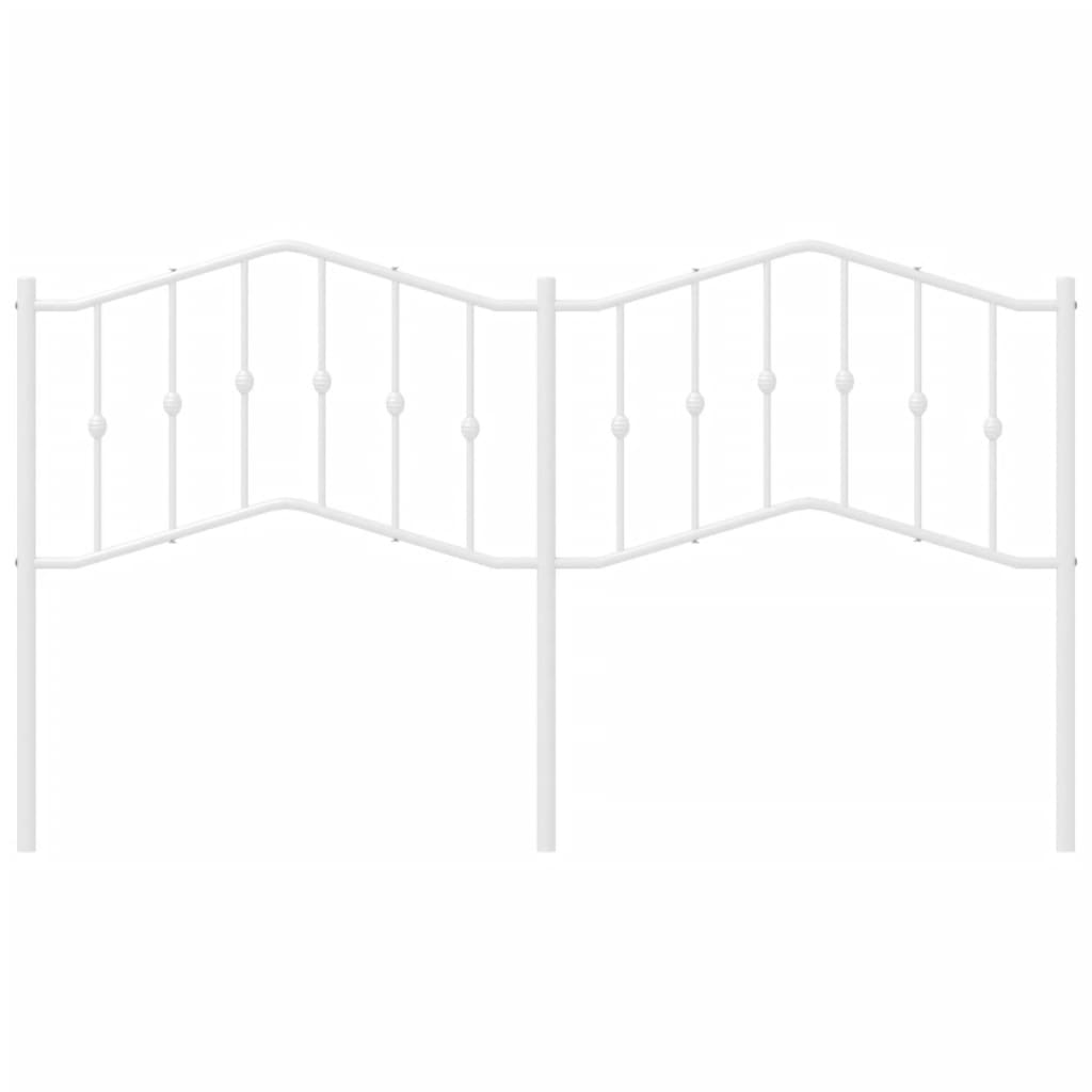 Metal Headboard White 160 cm