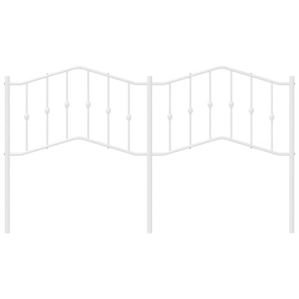 Metal Headboard White 180 cm