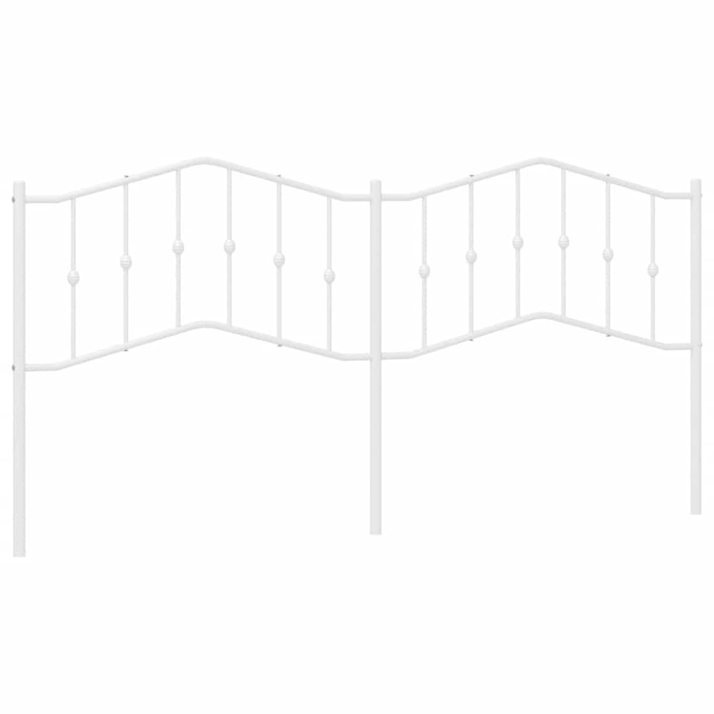 Metal Headboard White 193 cm