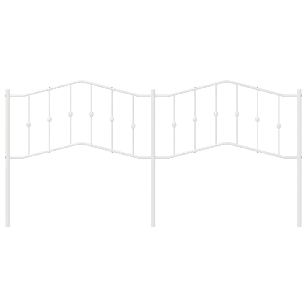 Metal Headboard White 193 cm