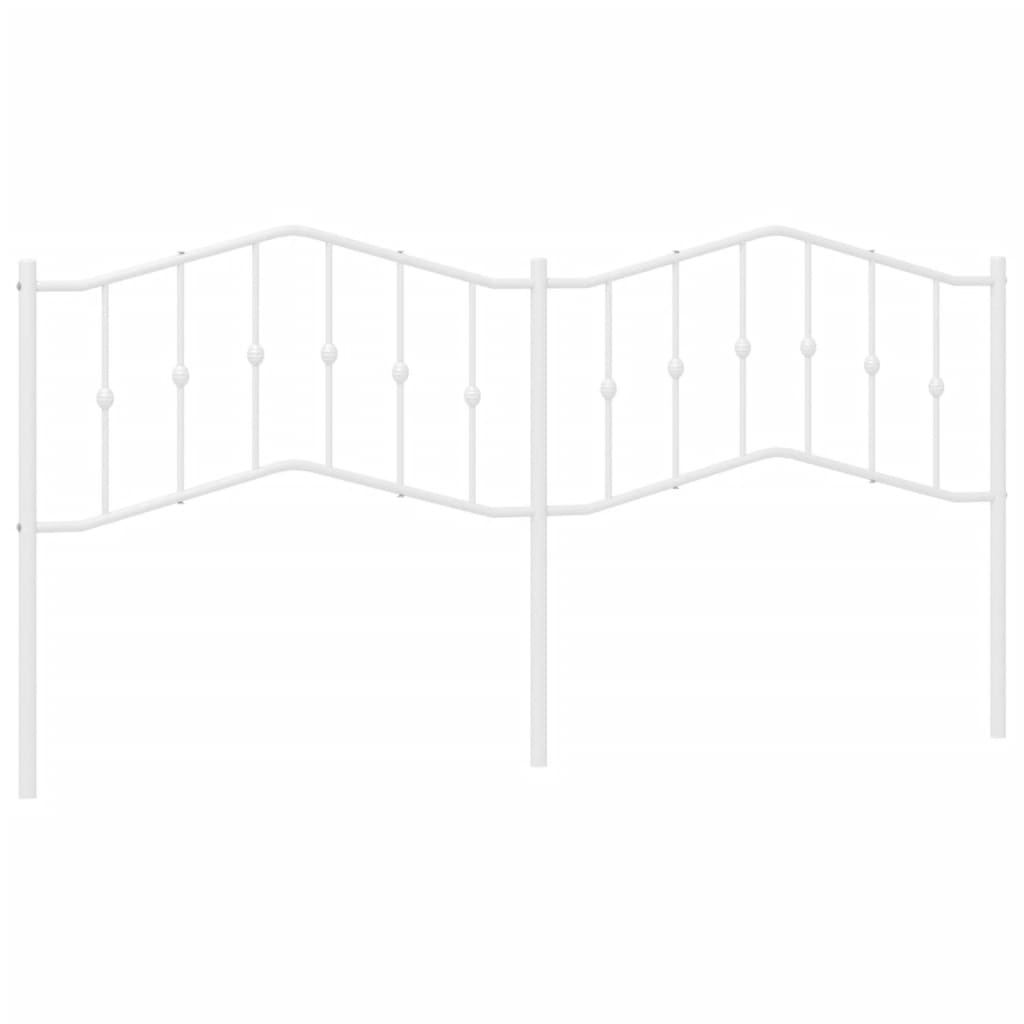 Metal Headboard White 200 cm