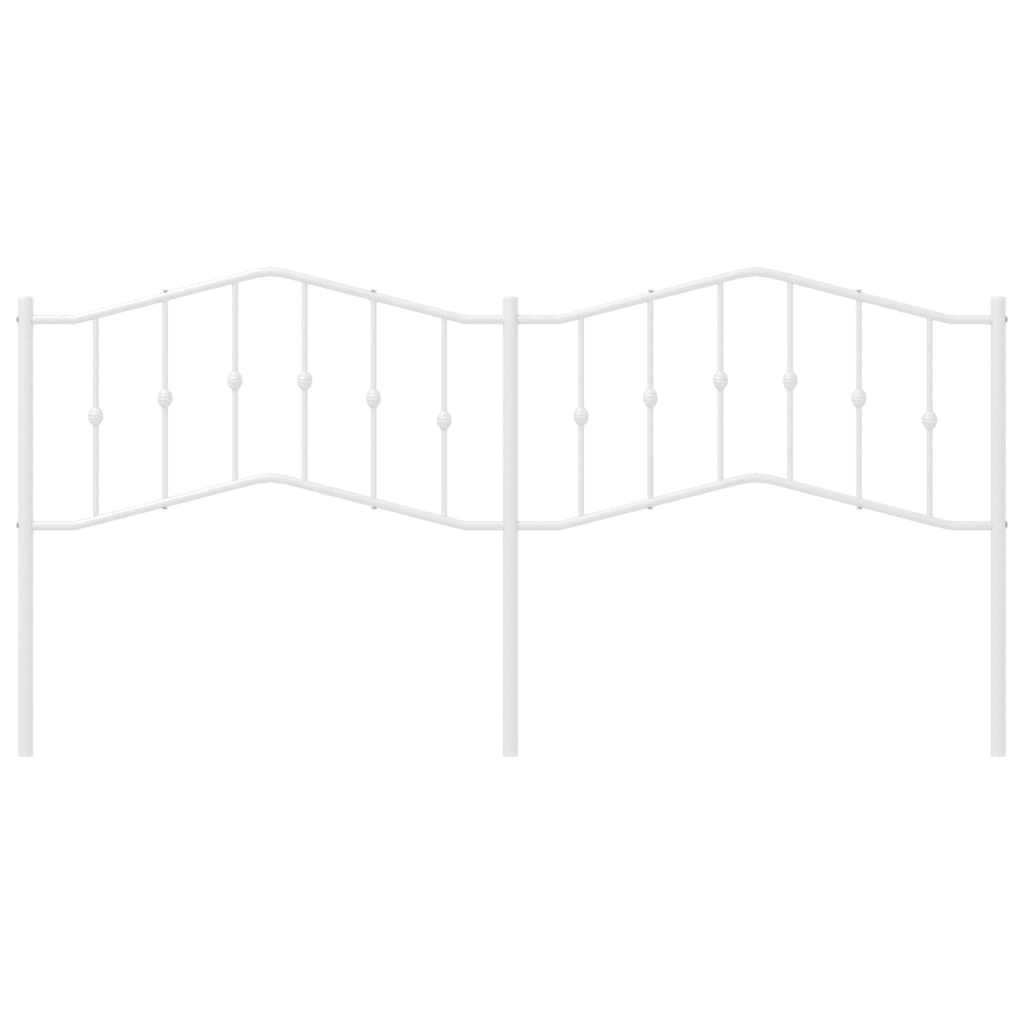 Metal Headboard White 200 cm