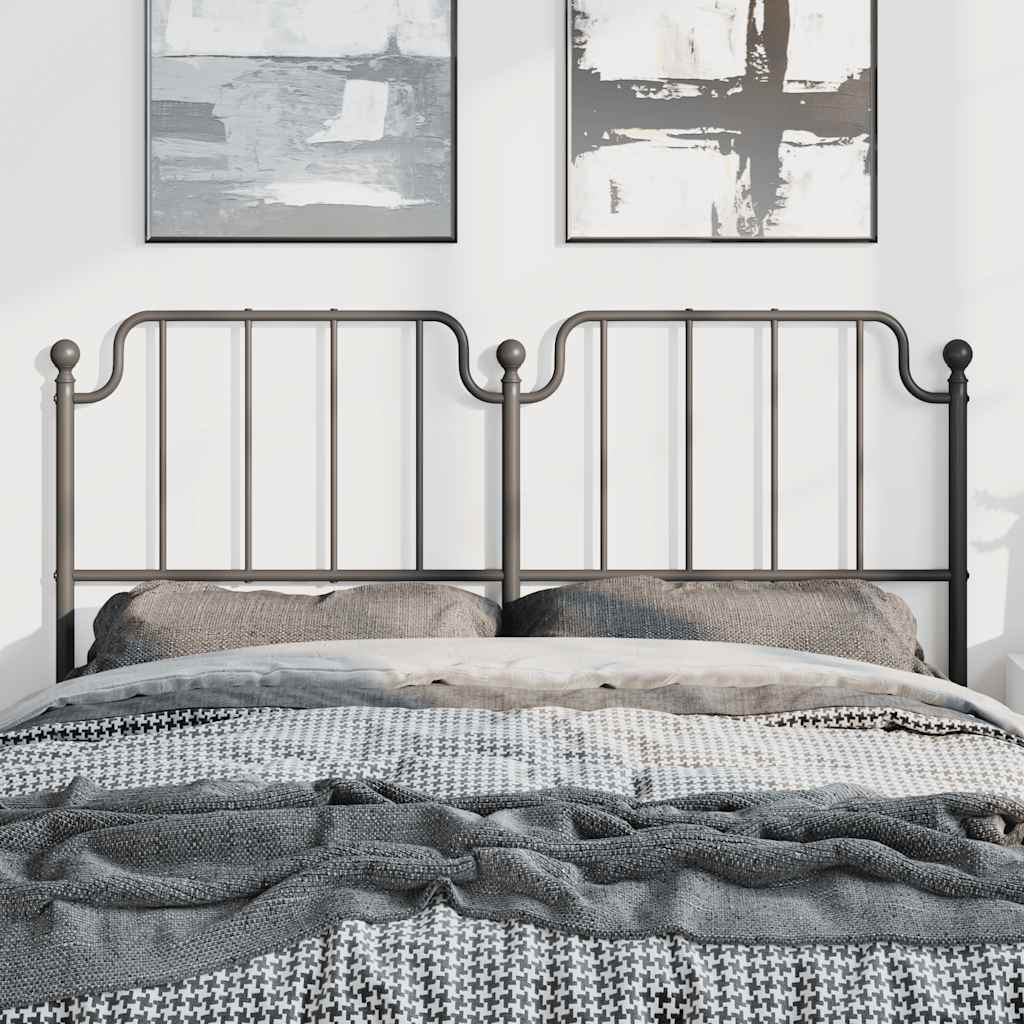 Metal Headboard Black 150 cm