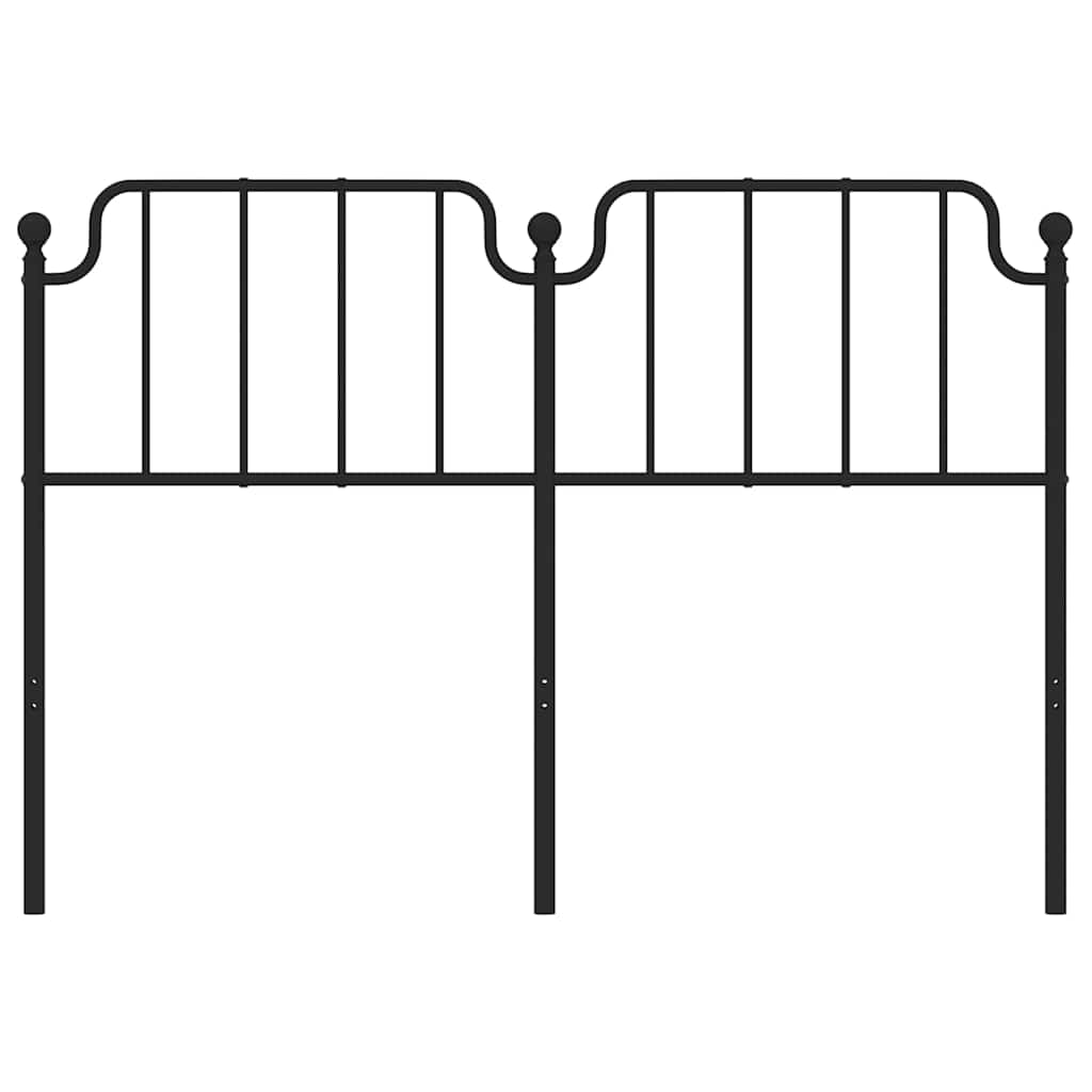 Metal Headboard Black 150 cm