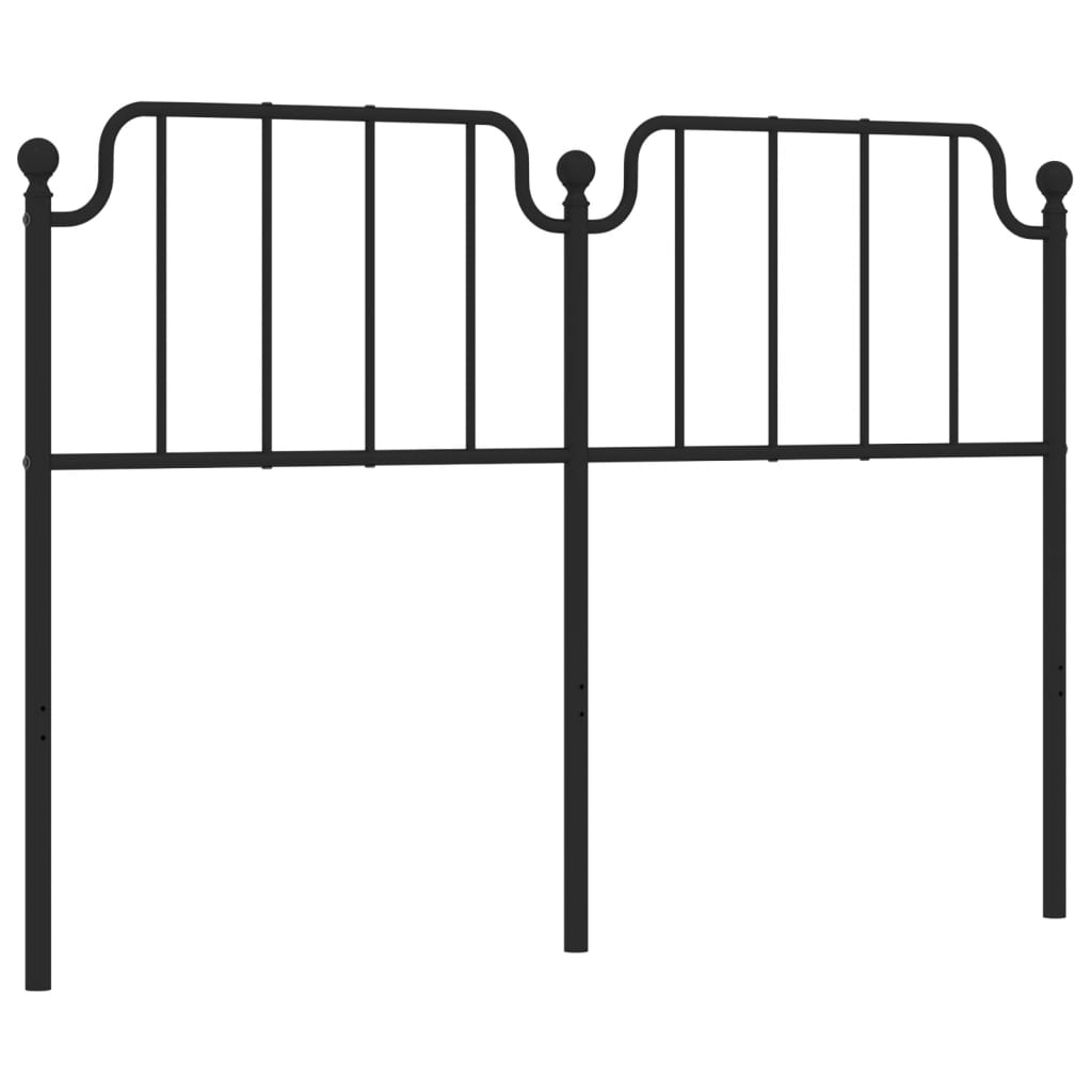 Metal Headboard Black 160 cm