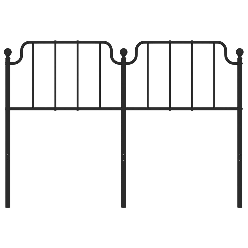 Metal Headboard Black 160 cm