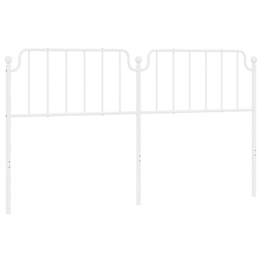 Metal Headboard White 180 cm