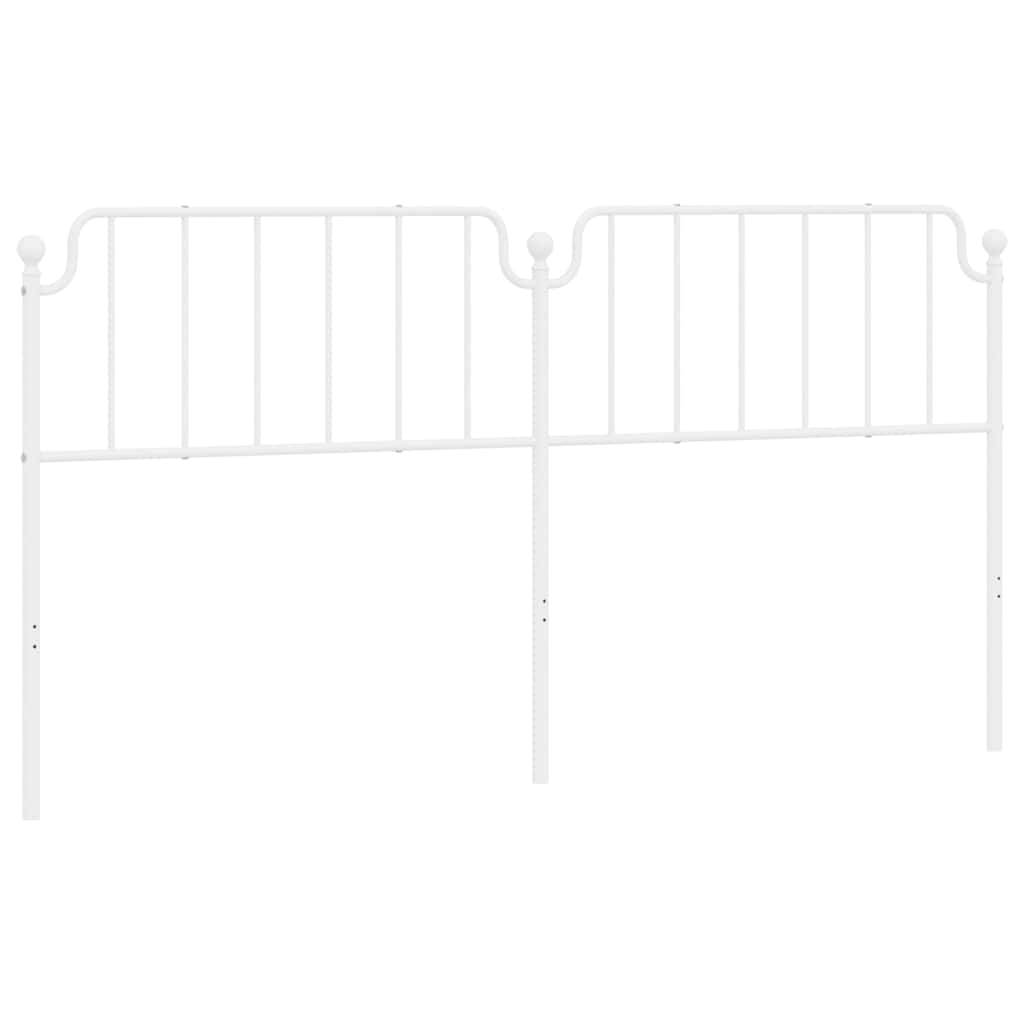 Metal Headboard White 193 cm