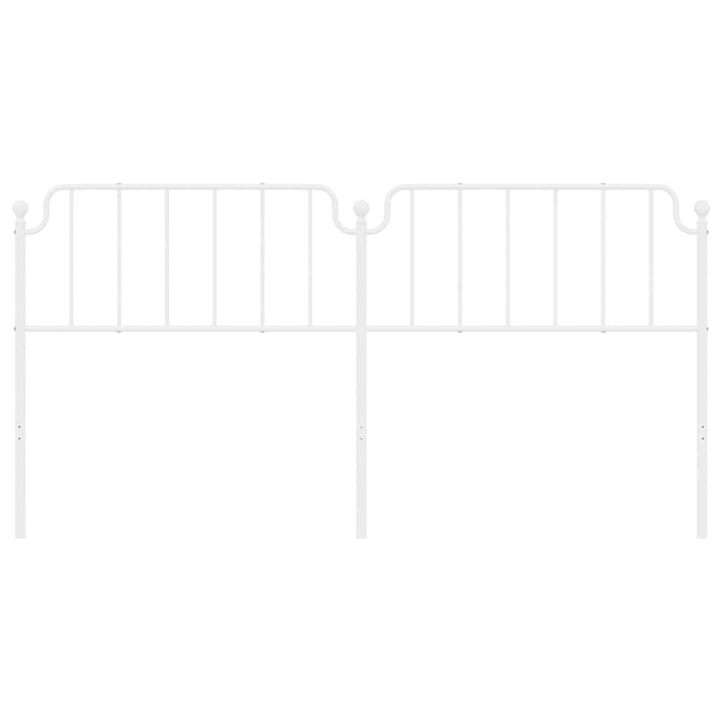Metal Headboard White 193 cm