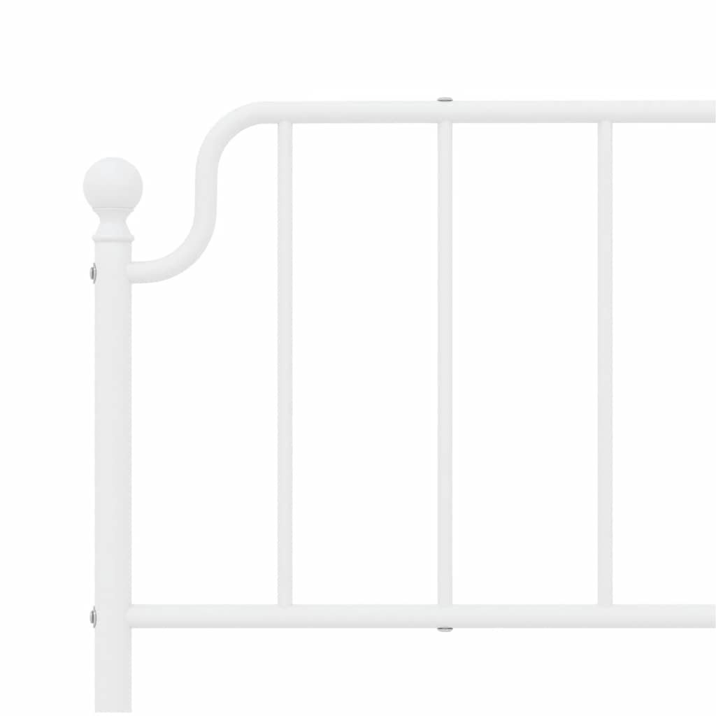 Metal Headboard White 193 cm